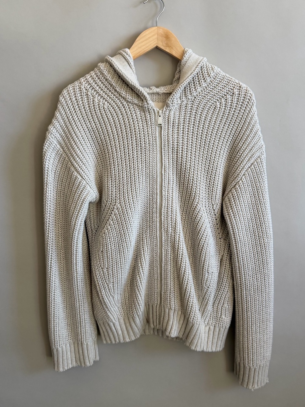 ZADIG & VOLTAIRE Anya Rainbow Zip Hoodie Ecru M - Picture 2 of 13